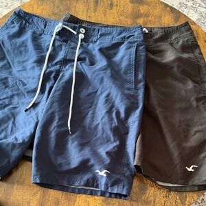 Hollister Men's Navy and Black Swim Shorts-2 pair